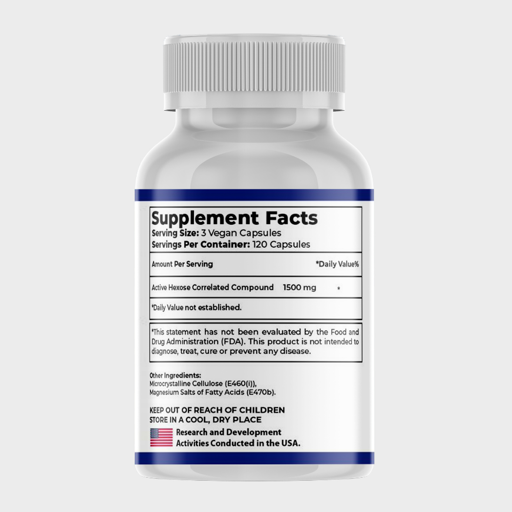 AHCC Supplement - 120 Capsules - 500mg